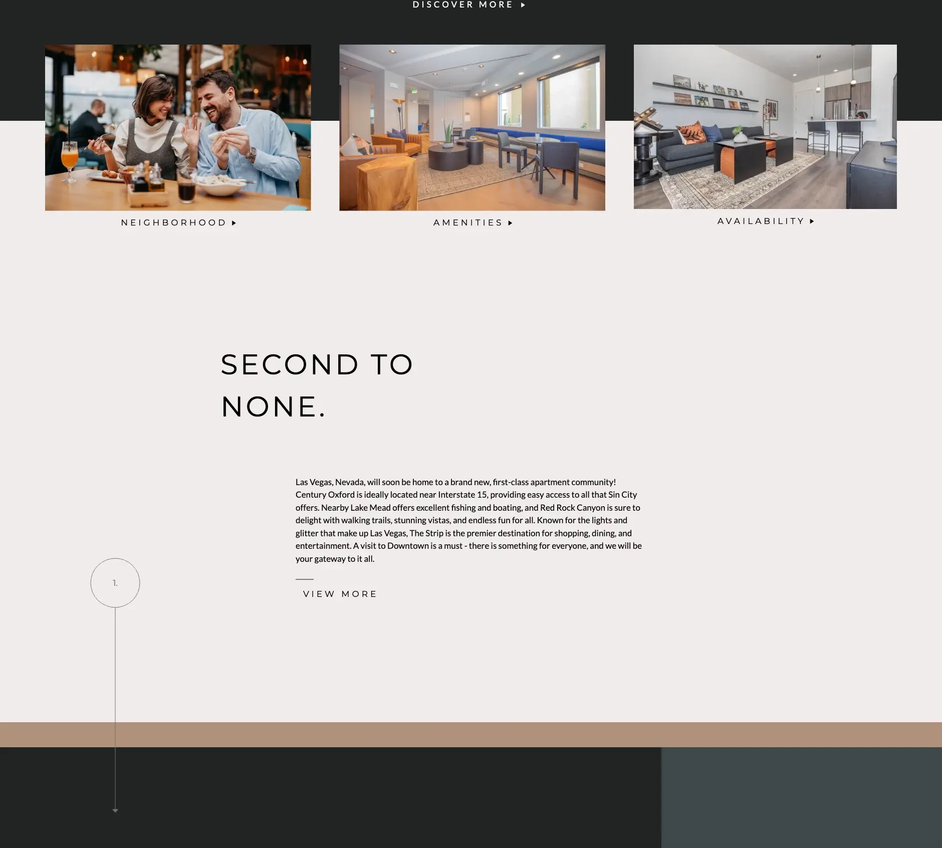 Content sections with alternating backgrounds